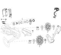 SRAM Piezas de repuesto para sistemas de cambios XX1 / X01 Eagle AXS negro