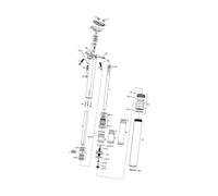 SRAM Piezas de repuesto puño de cambios giratorios GX 2X11 / 1X11 / NX negro. 100 mm