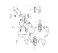 SRAM Piezas de repuesto sistemas de cambios GX 1X11 / GX DH 1X7 Type 2.1 negro