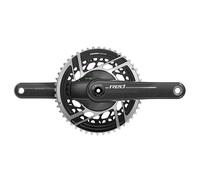 SRAM Red AXS - Juego de bielas para medidor de Potencia, 165 mm, 2 velocidades de 12 velocidades, 48/35t, Montaje Directo de 8 Pernos, Interfaz de husillo Dub, Natural