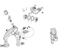 SRAM Repuestos frenos Red22B1/Force22,1,CX1/Rival22,1/700B1 HRD/Apex1/HRR Rival 22. 1. Flat Mount