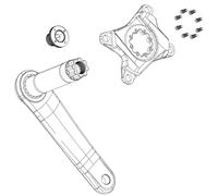 SRAM Spare Crank Arm Bolt Kit M15/M26 Alloy Self-Extracting Gxp Silverqty 1 Gxp