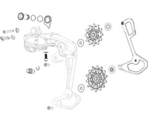 SRAM Unidad de jaula de cambio para Rival E1 XPLR AXS