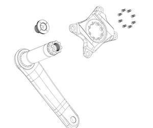 Sram Unisex - Adultos 2286480032 Protector de Plato Gris, 36 Dientes