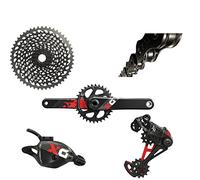 SRAM X01 Eagle BB30 170 Group - Corona (32 Dientes, 10-50 Dientes), Color Negro y Rojo