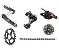 SRAM XX1 Eagle - Juego de 6 Piezas de 175 mm, Incluye bielas RaceFace, Negro/Dorado