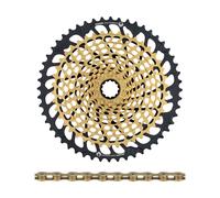 SRAM XX1 Eagle XG-1299 cassette + PC XX1 Eagle chain 12-speed wear set amarillo 10-52