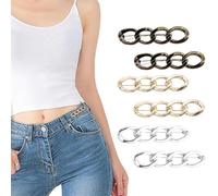 Srcasy 6 Piezas Clips Ajustables Para Cintura, Hebillas De Cintura Simples Y Versátiles, Botones De Mezclilla Ajustables, Clips Para Ajustar Pantalones, Ideal Para Botones De Jeans Ajustable
