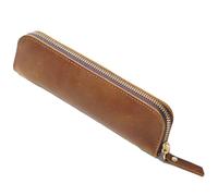 Srcasy Ápices Estuche Vintage, Funda De Piel para Bolígrafo Retro con Cremallera, Porta Bolígrafo con Cremallera, Estuche De Piel, para Estudiantes, Profesores, Empresarios, Periodistas, Escritores