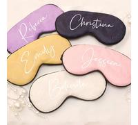 SrchJoy Antifaz de satén de seda personalizada para dormir con cualquier nombre, ideal para propuesta de dama de honor, día de la madre, despedida de soltera, fiesta de pijamas, regalo de boda