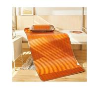 SRDCAIM Colchoneta Enrollable de bambú para Dormir en Verano: Transpirable y refrescante con Superficie Lisa para el Suelo del Dormitorio, la Escuela o la Cama(Brown-Kuan,80x190cm/31x75in)