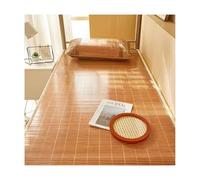 SRDCAIM Colchoneta Enrollable de bambú para Dormir en Verano: Transpirable y refrescante con Superficie Lisa para el Suelo del Dormitorio, la Escuela o la Cama(Brown-Qing,90x190cm/35x75in)