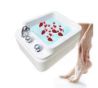 SRDCAIM Cuenco de pedicura, SPA de pedicura Footsie Bath, SPA de baño de pies, bañera de remojo de pies, Silla de pedicura acrílica Lavabo de champú, Lavabo de baño para remojar los pies
