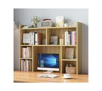 SRDCAIM Estante Librería De Sobremesa De Oficina - Estantería De Escritorio De 3 Niveles con Cajones, Escritorio De Computadora Simple Estantería Pequeña De Múltiples Capas(Walnut Color,120CM/47.2in)