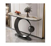 SRDCAIM Mesa Auxiliar Estrecha para recibidor, Mesa Consola Moderna, Mesa Auxiliar contemporánea para Sala de Estar, Pasillo, Junto al sofá, vestíbulo o Dormitorio(Black+Brown,100cm/39.4in)