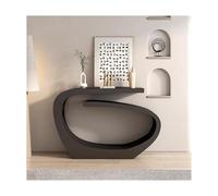 SRDCAIM Mesa Consola de Metal Moderna, Mesa Auxiliar contemporánea, Preciosas mesas estrechas de diseño Original para recibidor, mesas para sofá de salón(Nero,140cm/55.1in)