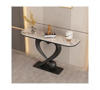 SRDCAIM Mesa Consola Moderna, Mesa de Entrada, Mesa para Pasillo, Mesa Auxiliar contemporánea para Sala de Estar, Dormitorio, balcón, recibidor, apartamento u Oficina(Black+Brown,100cm/39.4in)