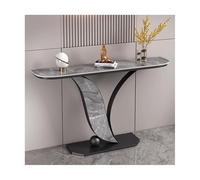 SRDCAIM Mesa Consola Moderna para recibidor, Mesa Auxiliar contemporánea, Mesa Decorativa para Pasillo, Ideal para la Entrada, Sala de Estar, Dormitorio, balcón(Black+Gray,80cm/31.5in)