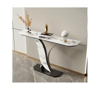 SRDCAIM Mesa Consola Moderna para recibidor, Mesa Auxiliar contemporánea, Mesa Decorativa para Pasillo, Ideal para la Entrada, Sala de Estar, Dormitorio, balcón(Black+White,80cm/31.5in)