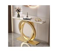 SRDCAIM Mesa Consola Moderna para recibidor, Mesa Estrecha para Pasillo, mesas auxiliares contemporáneas para Sala de Estar, vestíbulo y balcón(Gold,150cm/59.1in)