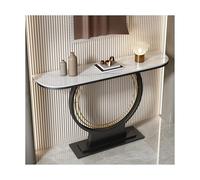 SRDCAIM Mesa Consola Moderna para recibidor, Mesa Estrecha para Pasillo o detrás del sofá, Ideal para Sala de Estar, vestíbulo, Dormitorio u Oficina.(Black+White,120cm/47.2in)