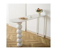 SRDCAIM Mesa de Bar Moderna con Patas de Columna Romana, Mesa Alta y Estrecha con Escritorio de Pizarra, Marco de Acero al Carbono A3 para Cocina, cafetería o Entrada(140cm/55.1in)