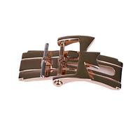 SRDRK Accesorios para reloj Vacheron Constantin, hebilla de correa de cuero, hebilla de mariposa plegable de acero inoxidable 316L de 18mm(Rose gold,20mm)