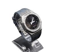 SRDRK Casioak Mod Kit - Carcasa de metal para reloj GA2100 Hammer Correa de goma + funda para GA2110 cubierta de acero inoxidable, talla única