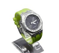 SRDRK Casioak Mod Kit - Carcasa de metal para reloj GA2100 Hammer Correa de goma + funda para GA2110 cubierta de acero inoxidable, talla única