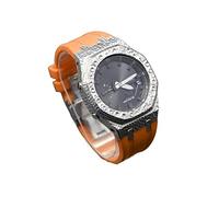 SRDRK Casioak Mod Kit - Carcasa de metal para reloj GA2100 Hammer Correa de goma + funda para GA2110 cubierta de acero inoxidable, talla única