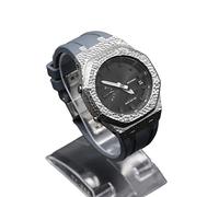 SRDRK Casioak Mod Kit - Carcasa de metal para reloj GA2100 Hammer Correa de goma + funda para GA2110 cubierta de acero inoxidable, talla única