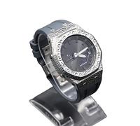 SRDRK Casioak Mod Kit - Carcasa de metal para reloj GA2100 Hammer Correa de goma + funda para GA2110 cubierta de acero inoxidable, talla única