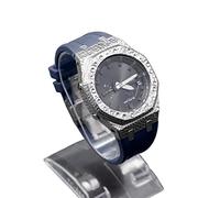 SRDRK Casioak Mod Kit - Carcasa de metal para reloj GA2100 Hammer Correa de goma + funda para GA2110 cubierta de acero inoxidable, talla única