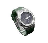 SRDRK Casioak Mod Kit - Carcasa de metal para reloj GA2100 Hammer Correa de goma + funda para GA2110 cubierta de acero inoxidable, talla única