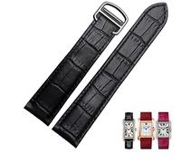 SRDRK Correa de reloj de piel auténtica 1617/18/20/22/23/24/25 mm para hombre/mujer, repuesto para Cartier Tank Solo, 25mm, Acetato, Sin piedra preciosa