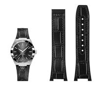 SRDRK Pulsera con base de silicona de cuero genuino para la serie Omega constellation Perfect Observatory 131.13 correa de reloj serie Manhattan(Black NO)