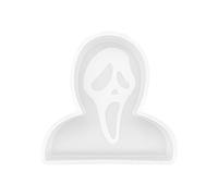 Sream Ghost Car Freshie Molde de silicona de resina de Halloween molde de fundición para cuentas de aroma, jabón, vela, arcilla, decoración artesanal