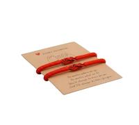 SREFGAS Kit de pulsera para mujer y hombre, ajustable, 17-29 cm, nudo de la suerte, cuerda, pulseras, esposas, esposas, pulseras, 1 juego, 17-29 cm, Cuerda, Sin gemas