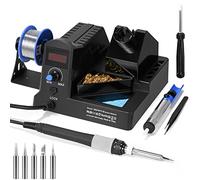 SREMTCH Estacion Soldadura 60W 180-480°C Temperatura Constante Profesional Digital Kit de Soldador, Calentamiento Rápido, Función del Sueño, 50g Alambre de Soldadura y varios Accesorios