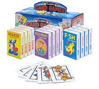 Srenta Juegos de cartas para niños a granel, 12 juegos de cartas clásicos para niños de 4 a 9 años, el paquete múltiple incluye: corazones, peces y cartas de juego familiar, recuerdos