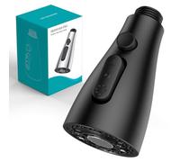 SREWOHS PRO - Cabezal de repuesto para grifo de cocina extraíble, boquilla de repuesto para rociador de fregadero extraíble de 4 funciones, boquilla de repuesto para grifo de cocina, color negro mate