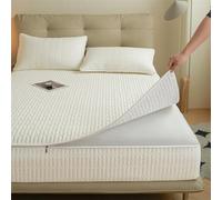 SRFTT Protège-matelas imperméable pour matelas Simple 90x190 cm - Taille personnalisée - Respirant - Anti-acariens - Lavable - Fermeture éclair - Couleur Blanche