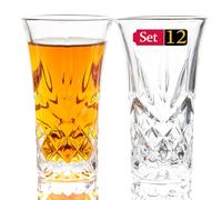 Srgeilzati Juego de vasos de chupito de base pesada | Vasos de puerto de 2 onzas | 60 ml (Juego de 12 unidades)