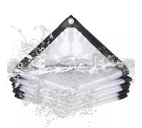 SRHIMEOS Lona Impermeable Exterior Transparente 1.5x2m, Lonas para Terrazas Exteriores, Toldos Impermeables con Ojales para Muebles, Piscina, Coche, Jardín, 180 G/m² Lona De Protección
