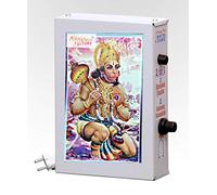 Sri Krishna Culture Caja de canto de mantra 2 en 1 Hanuman Chalisa y Sankat Mochan completa de metal y claridad de voz divina (blanco_1.5 x 3.9 x 5.5 pulgadas)