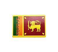 Sri Lanka 3D bandera nevera imán recuerdo regalo, hecho a mano hogar y cocina decoración Sri Lanka nevera imán colección