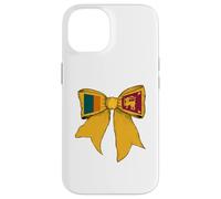 Sri Lanka Sri Lanka Bandera del Orgullo Chica Coqueta Lazo Cinta Carcasa para iPhone 14
