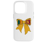 Sri Lanka Sri Lanka Bandera del Orgullo Chica Coqueta Lazo Cinta Carcasa para iPhone 14 Pro