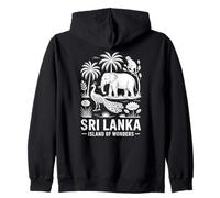Sri Lanka Vida Silvestre Isla de Las Maravillas Elefante Pavo Real Mono Sudadera con Capucha