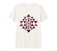 Sri Yantra Geometría Sagrada con Humo Borgoña Formas Mania Camiseta Premium